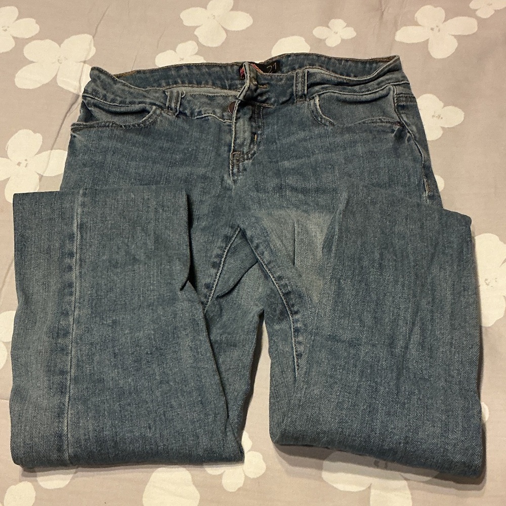 Forever 21 Blue Straight Leg Jeans
